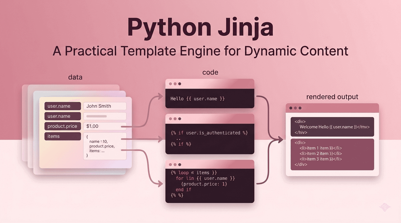 Python Jinja template engine visual