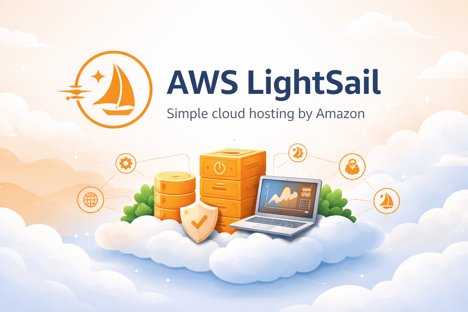AWS Lightsail cloud server dashboard visual