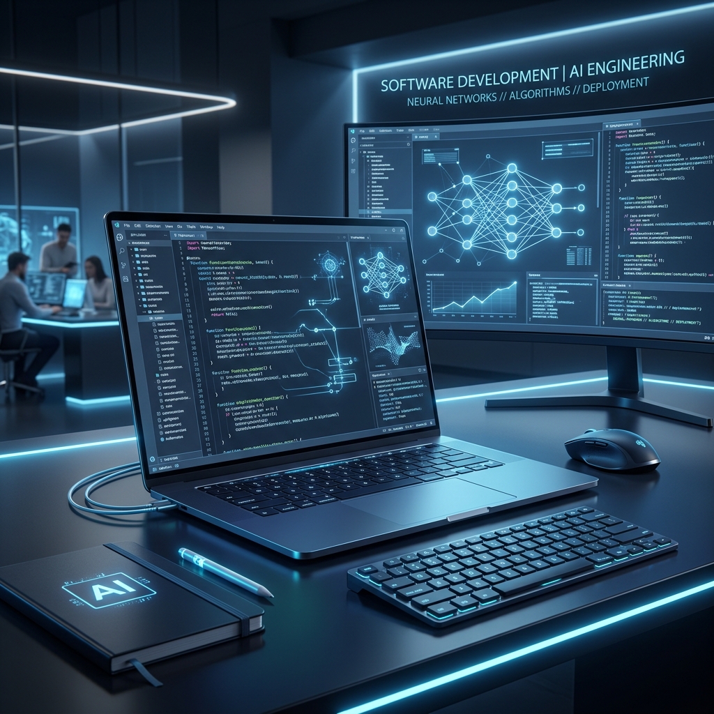 Technology and AI development concept